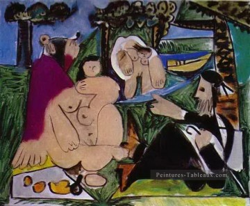  Picasso Tableau - Déjeuner sur l’herbe Après Manet 1960 cubisme Pablo Picasso